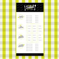Salad Restaurant menu design template with logo N2
