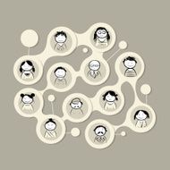 Social media network concept for your design