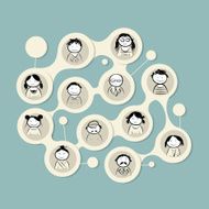Social media network concept for your design N2