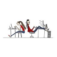 Programmers at work sketch for your design N4
