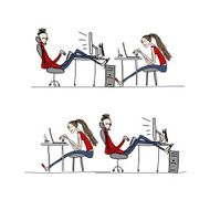 Programmers at work sketch for your design N5