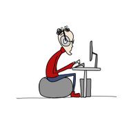 Programmer at work sketch for your design N10