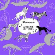 Background with savanna animal 11-08