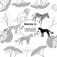 Background with savanna animal 11-06