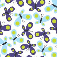 Seamless butterfly design - illustration