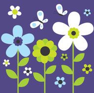 Floral Flower and butterfly - illustration