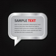 Silver speech bubbles for message on dark background N2