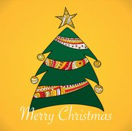 Christmas card with tree