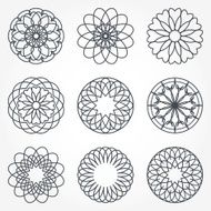 Collection of abstract geometrical elements