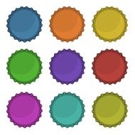 Colorful bottle caps