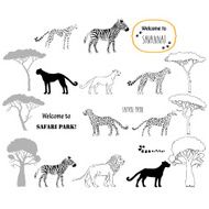 Savanna animals set