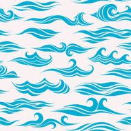 seamless pattern of stylized waves