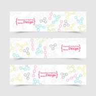 Set of three creative banners brochure template design