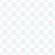 Seamless pattern with abstract human brain