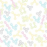 Seamless endless ornamental pattern with molecules N2