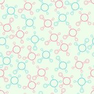 Seamless endless ornamental pattern with molecules N3