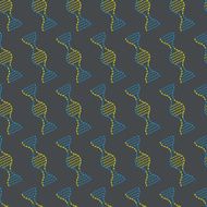 Seamless pattern DNA sign Abstract background with molecules