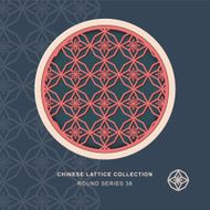 Chinese window tracery round frame 38 polygon star