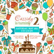 Bright Birthday invitation card N2
