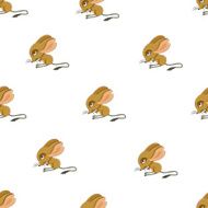 seamless cute mouse pattern vector N2