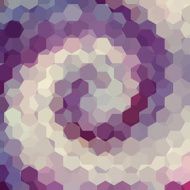 abstract background consisting of gray hexagons swirled into a spiral