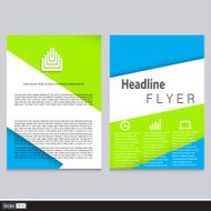 Abstract Triangle Brochure Flyer Design Vector Template in A4 Size