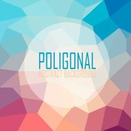 Abstract color light background polygons