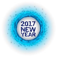 New Year as abstract fireworks