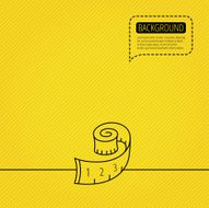 Measuring tape icon Weight loss sign