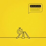 Travel time icon Road with timer sign N4