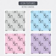 Retro photo camera icon Photographer equipment