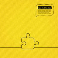 Puzzle icon Jigsaw logical game sign N13