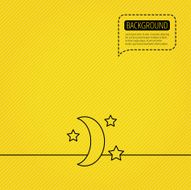 Night or sleep icon Moon and stars sign N5