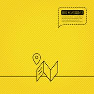 Map icon GPS navigation with pin sign N2