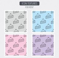 For rent icon Advertising banner tag sign N5