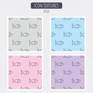 Fish icon Seafood sign Vegetarian food symbol N2