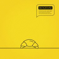 Croissant icon Bread bun sign N2