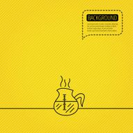 Coffee kettle icon Hot drink pot sign N2
