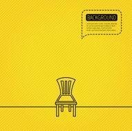 Chair icon Seat furniture sign