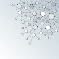 Abstract Dna molecule structure with Polygon