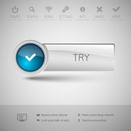 Modern Glossy Button N3