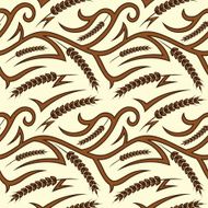 Autumn Wheat Seamless Pattern