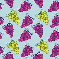 Autumn Grape Seamless Pattern N2