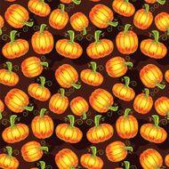 Autumn Pumpkin Seamless Pattern N2