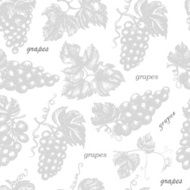 Seamless pattern with grapes leaves and branches N2