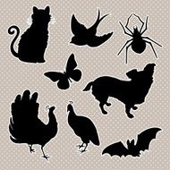 Vector set silhouettes