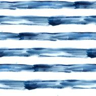 Dark Blue Vector Abstract Watercolor Seamless Striped Pattern N3