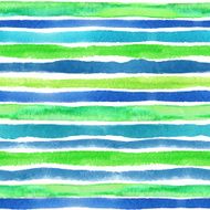 Watercolor strips seamless pattern border Blue green turquoise