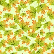 Seamless pattern with colorful autumn leaves