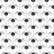 vector seamless pattern with spiders